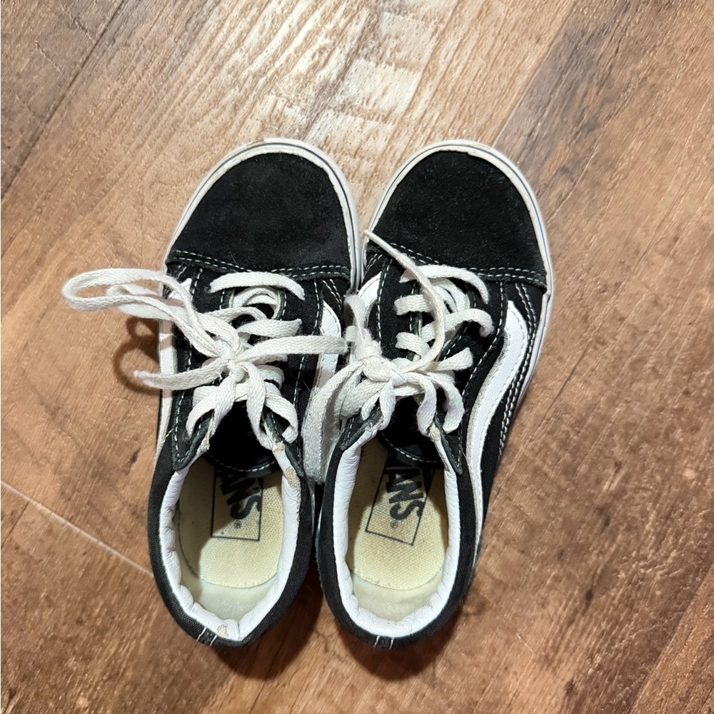Vans Kids Black and White Sneakers